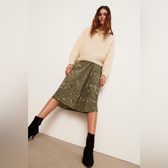 ba&sh MOPERA Front Draped Abstract Midi Skirt - Picture 1 of 11